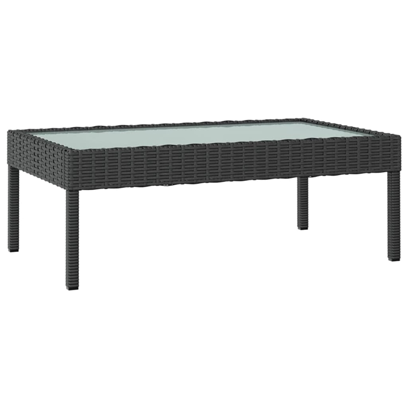 Afuera Living 8 Piece Poly Rattan Garden Lounge Set in Black