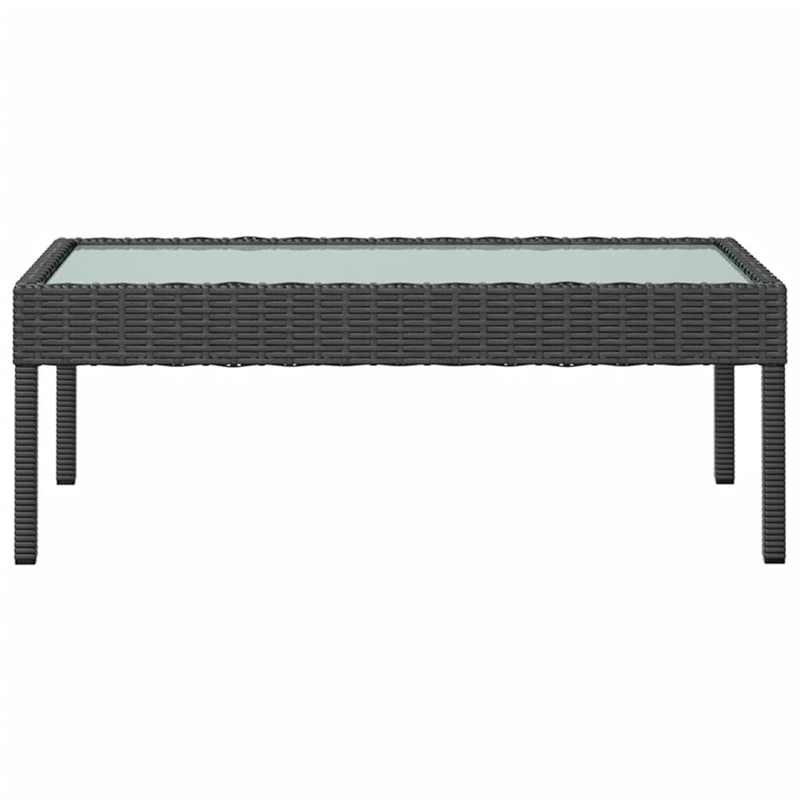Afuera Living 8 Piece Poly Rattan Garden Lounge Set in Black