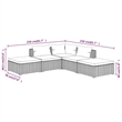 Afuera Living 5 Piece Poly Rattan Garden Lounge Set in Black