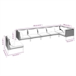 Afuera Living Contemporary Durable Rattan Garden Lounge Set in Gray