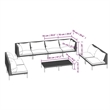 Afuera Living 9 Piece Poly Rattan Large Garden Lounge Set in Gray