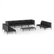 Afuera Living 9 Piece Poly Rattan Large Garden Lounge Set in Gray