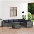 Afuera Living 7 Piece Poly Rattan Garden Lounge Set in Gray/Anthracite