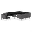 Afuera Living 10 Piece Poly Rattan Garden Lounge Set in Gray