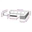 Afuera Living Poly Rattan Small Garden Lounge Set in Black/Gray