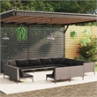 Afuera Living 12 Piece Poly Rattan Garden Lounge Set in Gray