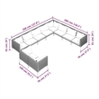 Afuera Living 10 Piece Poly Rattan Garden Lounge Set in Gray