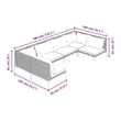 Afuera Living Contemporary 6 Piece Poly Rattan Garden Lounge Set in Gray
