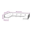 Afuera Living 9 Piece Poly Rattan Garden Lounge Set in Black/Gray