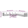 Afuera Living 10 Piece Poly Rattan Garden Lounge Set in Gray
