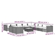 Afuera Living Contemporary 12 Piece Poly Rattan Small Garden Lounge Set