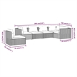 Afuera Living 6 Piece Poly Rattan Small Garden Lounge Set in Gray