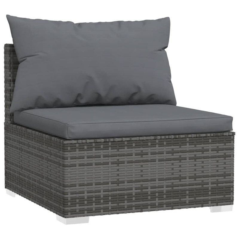 Afuera Living 13 Piece Poly Rattan Garden Lounge Set in Gray