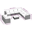 Afuera Living 10 Piece Poly Rattan Garden Lounge Set in Green/Brown