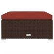 Afuera Living Poly Rattan Large Garden Lounge Set in Red/Brown