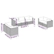 Afuera Living 7 Piece Poly Rattan Garden Lounge Set in Black/Blue