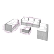 Afuera Living Contemporary Synthetic Poly Rattan Garden Lounge Set in Red/Brown