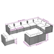 Afuera Living 10 Piece Poly Rattan Garden Lounge Set in Brown