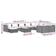 Afuera Living 11 Piece Poly Rattan Garden Lounge Set in Gray/Anthracite