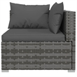 Afuera Living 11 Piece Poly Rattan Garden Lounge Set in Gray/Anthracite