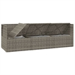 Afuera Living Contemporary 4 Piece Poly Rattan Garden Lounge Set in Gray
