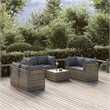Afuera Living Contemporary 7 Piece Synthetic Poly Rattan Lounge Set