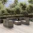 Afuera Living Contemporary 7 Piece Synthetic Poly Rattan Lounge Set