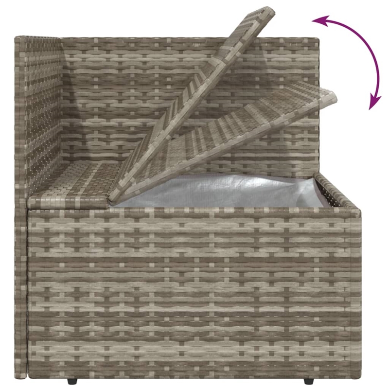 Afuera Living Contemporary 7 Piece Synthetic Poly Rattan Lounge Set