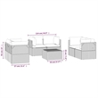 Afuera Living Contemporary 7 Piece Synthetic Poly Rattan Lounge Set
