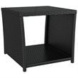 Afuera Living 3 Piece Poly Rattan Garden Lounge Set in Black