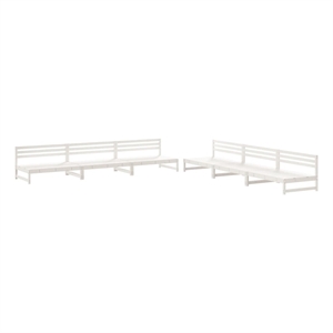 Afuera Living Contemporary 6 Piece Wood Garden Lounge Set in White