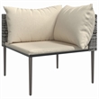 Afuera Living 5 Piece Poly Rattan Garden Lounge Set in Gray/Beige