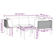 Afuera Living 5 Piece Poly Rattan Garden Lounge Set in Gray/Beige