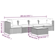 Afuera Living 5 Piece Poly Rattan Garden Lounge Set in Black
