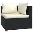 Afuera Living Contemporary 8 Piece Poly Rattan Lounge Set in Black