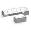 Afuera Living 8 Piece Poly Rattan Garden Lounge Set in Green/Brown