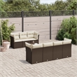 Afuera Living Contemporary 8 Piece Poly Rattan Patio Sofa Set