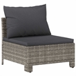 Afuera Living 5 Piece Poly Rattan Large Garden Lounge Set in Gray