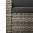 Afuera Living 5 Piece Poly Rattan Large Garden Lounge Set in Gray