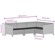 Afuera Living 5 Piece Poly Rattan Large Garden Lounge Set in Gray