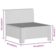 Afuera Living 5 Piece Poly Rattan Large Garden Lounge Set in Gray