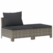 Afuera Living Contemporary 8 Piece Poly Rattan Garden Lounge Set in Gray