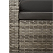 Afuera Living Contemporary 8 Piece Poly Rattan Garden Lounge Set in Gray