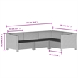 Afuera Living Contemporary 8 Piece Poly Rattan Garden Lounge Set in Gray