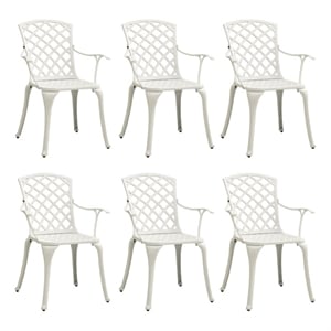 Afuera Living Contemporary Aluminum Medium Furniture Set in White