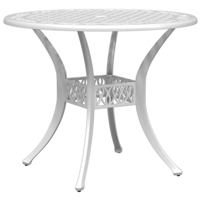 Afuera Living Contemporary 3 Piece Aluminum Medium Bistro Set in White