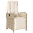Afuera Living Contemporary Synthetic Poly Rattan Bistro Set in Black/Cream/Beige