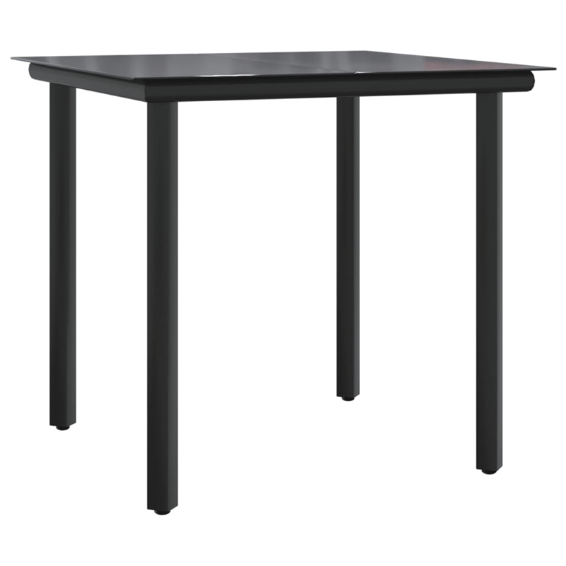 Afuera Living Contemporary Synthetic Poly Rattan Bistro Set in Black/Cream/Beige