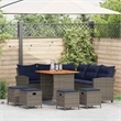 Afuera Living Contemporary Synthetic Poly Rattan Garden Sofa Set
