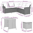 Afuera Living Contemporary Synthetic Poly Rattan Garden Sofa Set
